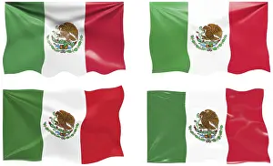 South American Flags Drucke: Great Image of the Flag of mexico
