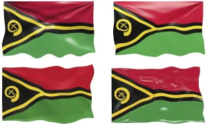 Vanuatu Drucke: Große Abbildung der Flagge von Vanuatu