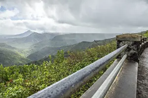 Deserted Forest Landscape Photo Drucke: Great viewpoint with a view into the jungle