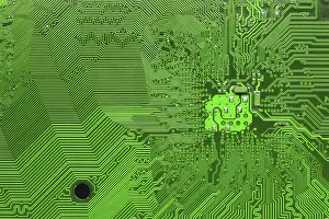 Electronic Computer Hardware Drucke: Green Circuit board, electronic computer hardware technology