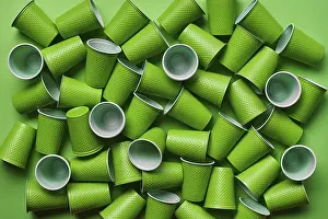 Fast Food Restaurant Supplies Drucke: Green plastic disposable tableware