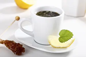 Green Tea Nutrition Facts Drucke: Green tea with lemon and mint