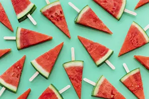 Healthy Eating Image Drucke: Green watermelon background