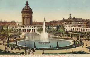 Historical Greeting Cards Drucke: Greeting from Mannheim, Friedrichsplatz
