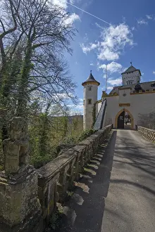 Rock Formation Landscape Drucke: Greifenstein Castle with access bridge