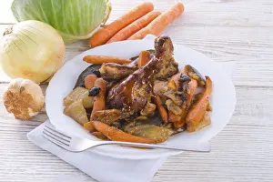Food Photography Ideas Drucke: Grilled chicken with vegetables