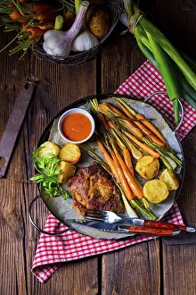 Beef Meat Nutrition Facts Drucke: Grilled collars with caramelised vegetables