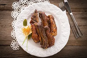 Gerahmter Druck : Gegrillte Rippchen