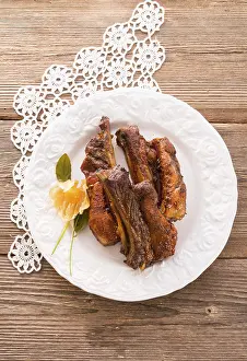 Smoked Pork Meat Drucke: Grilled ribs