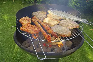Charcoal Grill Drucke: Grilling, barbecue