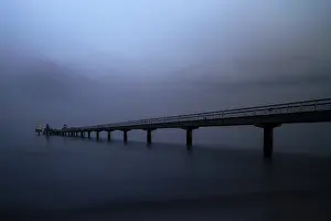 Atmospheric Evening Mood Drucke: Gromitz pier in the evening light