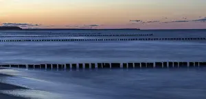 Long Exposure Photography Germany Drucke: Groothing in the sea, sunset, long exposure