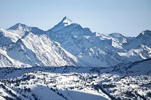 Eastern Alps High Mountain Range Drucke: Grossglockner summit in winter
