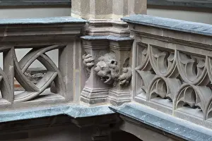 Central Europe Decorative Item Drucke: Grotesque on a column in the Pellerhof