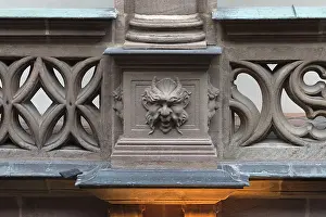 Southern Germany Decoration Drucke: Grotesque on a column in the Pellerhof