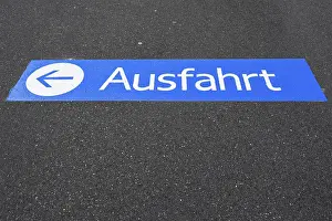 Deserted Road Signs Drucke: Ground marking exit