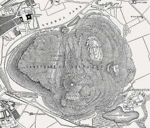 Historic Scottish Castle Drucke: Ground plan of Arthur's Seat