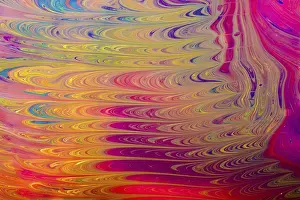Wüstenlandschaften Drucke: Grunge-abstracte Farbmustermuster auf buntem Hintergrund.