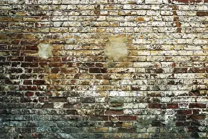 Deserted Exterior Views Drucke: Grunge brick wall