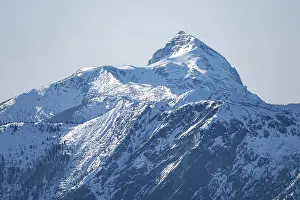 Austrian Mountainous Region Drucke: Guffertspitze summit in winter