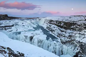 Hvita River Iceland Drucke: Gullfoss, Hvita river waterfall