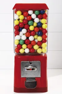 Studio Shot Of Sweets Drucke: Gumball machine