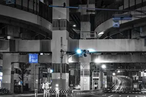 Tokyo Night View Drucke: Hakozaki Junction of night view