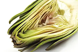 Close Up Artichoke Drucke: Half of an artichoke