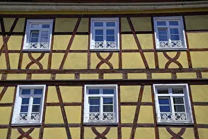 Southern Germany Old Town Drucke: Half-timbered facade in Gernsbach