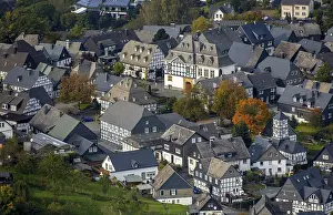 European Old Town Views Drucke: Half-timbered houses in Eversberg