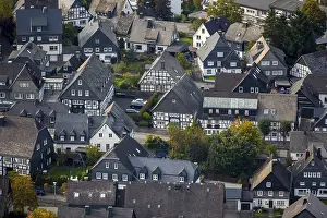 Half Timbering In Central Europe Drucke: Half-timbered houses in Eversberg