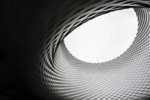 Herzog And De Meuron Building Drucke: Hall ceiling, modern architecture