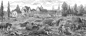 Battle Of The Nations Drucke: The Hallische Tor or gate, Leipzig