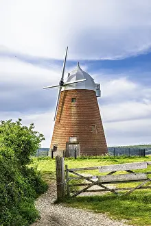 Gerahmter Druck : Halnaker Hill und der Windmill Trail