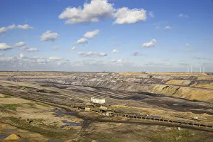 Environmental Pollution Germany Drucke: Hambach open-cast lignite mine