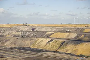 Environmental Pollution Germany Drucke: Hambach open-cast lignite mine