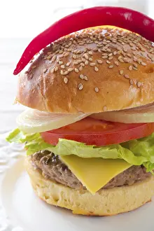 Cheeseburger Nutrition Drucke: Hamburger