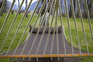Wooded Landscape Photography Drucke: Hammock in the Forest