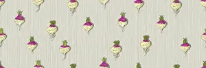Healthy Eating Patterns Drucke: Hand drawn turnip seamless pattern