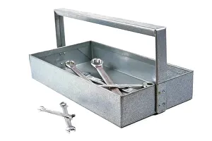 Studio Shot Of Wrenches Drucke: Handmade tool box, apprentice's work