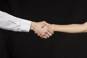 Business Teamwork Drucke: Handshake