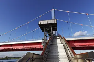 Friedrich Ebert Bridge Drucke: Haniel Steps with viewing platform on the Friedrich Ebert Bridge