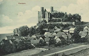 Castle Ruin Europe Drucke: Hanstein Castle in Thuringia, Germany