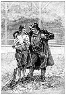 Drucke von Dies wird dir nie passieren. Mit einem solchen Nasenrücken!, Antiquarische Gravierung. Jules Verne Cesar Cascabel, 1890 Cascabel Drucke: Das wird dir nie passieren.