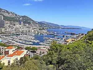 Deserted European Ports Drucke: Harbour overview, Monaco