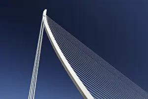 Santiago Calatrava Architecture Drucke: Harp-shaped cable-stayed bridge