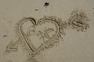 Herz im Sand