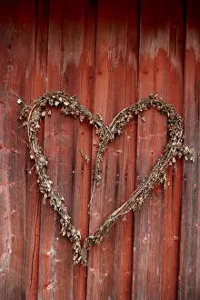Close Up Heart Symbol Drucke: Heart on the wall