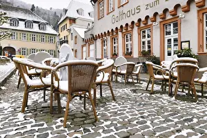 Central Europe Snowy Landscape Drucke: Heidelberg, Germany