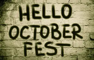 Bavarian Tradition Drucke: Hello October Fest Concept